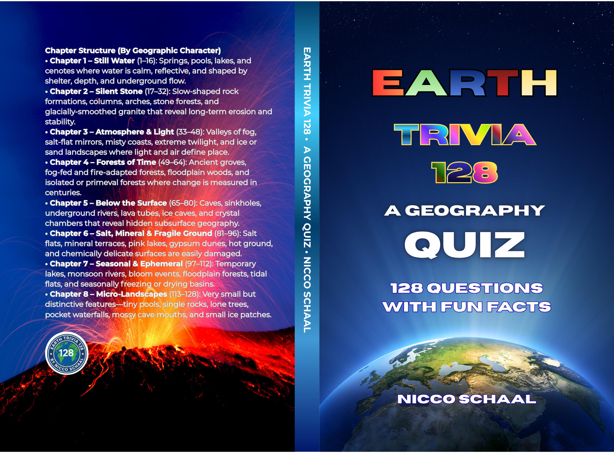 EARTH TRIVIA 128 Book cover for EarthTrivia 128 by Nicco Schaal.